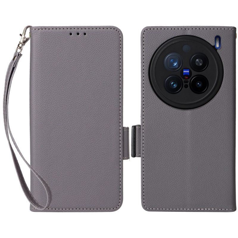 Housse Vivo X200 Pro Simili Cuir à Lanière