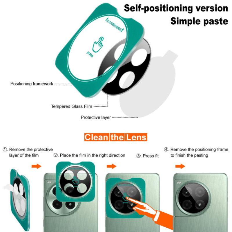 Lentille de Protection en Verre Trempé pour Vivo X200 Pro Cadre Auto-Positionnant (Version Noire)