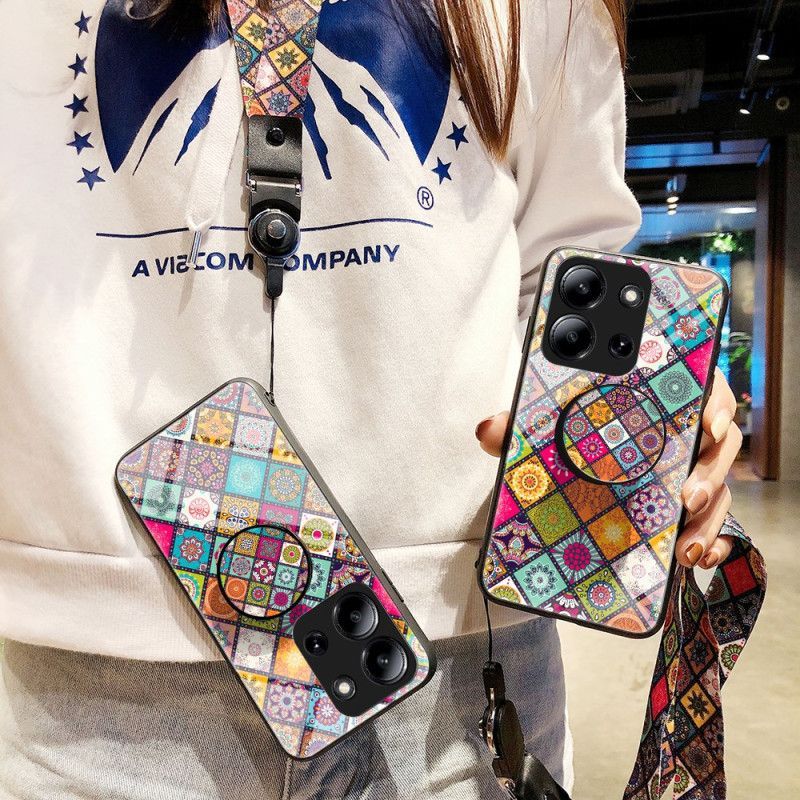 Coque Xiaomi Redmi 15C 5G / 4G / Poco C85 4G Support et Lanière Patchwork