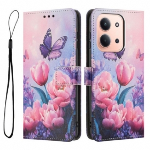 Housse Xiaomi Redmi 15C 4G / 5G / Poco C85 Motif Floral Rose