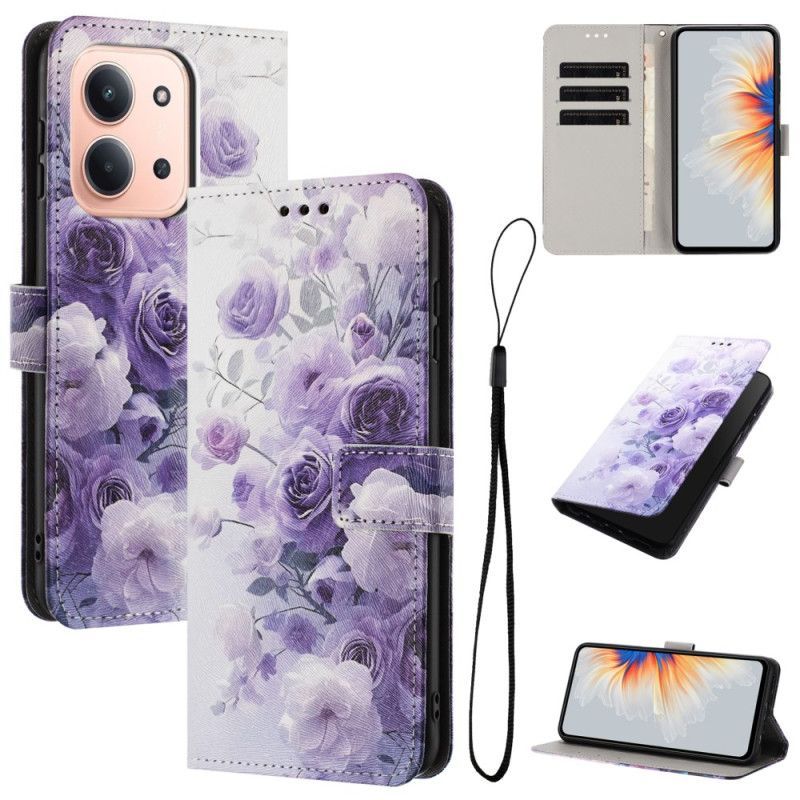 Housse Xiaomi Redmi 15C 4G / 5G / Poco C85 Roses Violettes