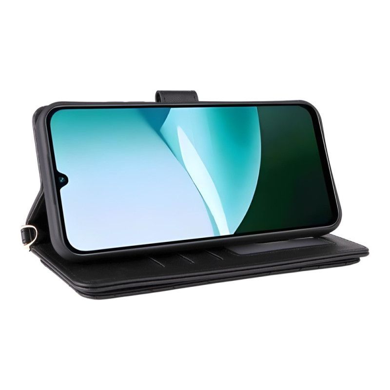 Housse Xiaomi Redmi 15C 5G / 4G / Poco C85 4G Design Matelassé avec Lanière et Bandoulière