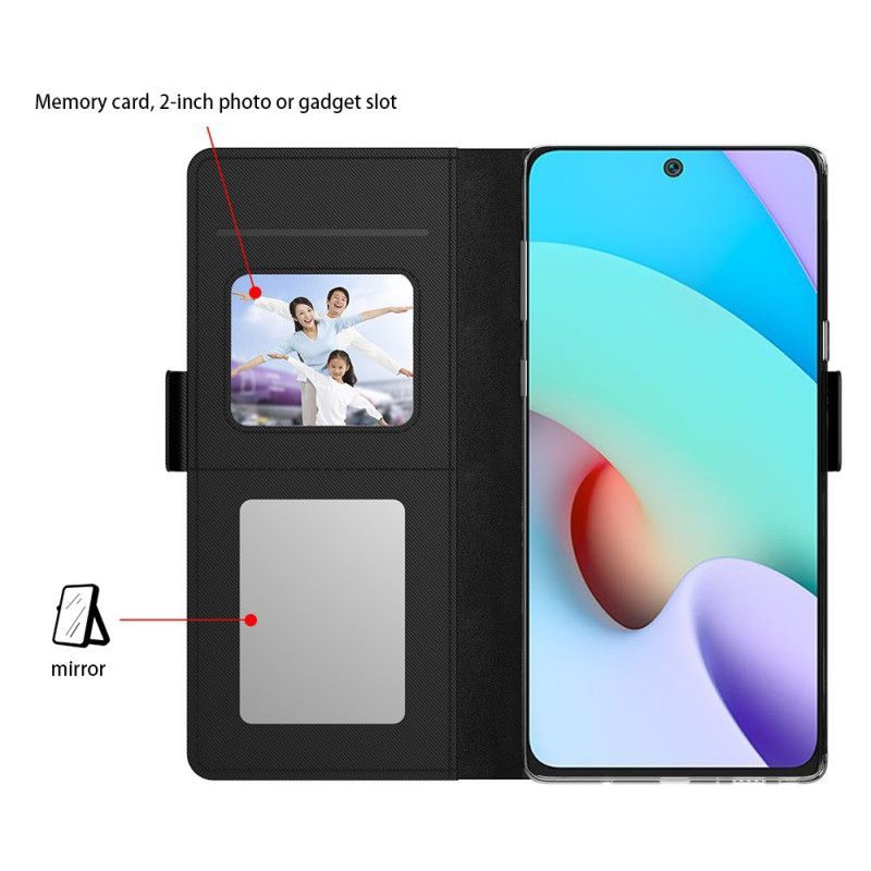 Housse Xiaomi Redmi 15C 5G / 4G / Poco C85 4G Miroir et Porte-Cartes Amovible