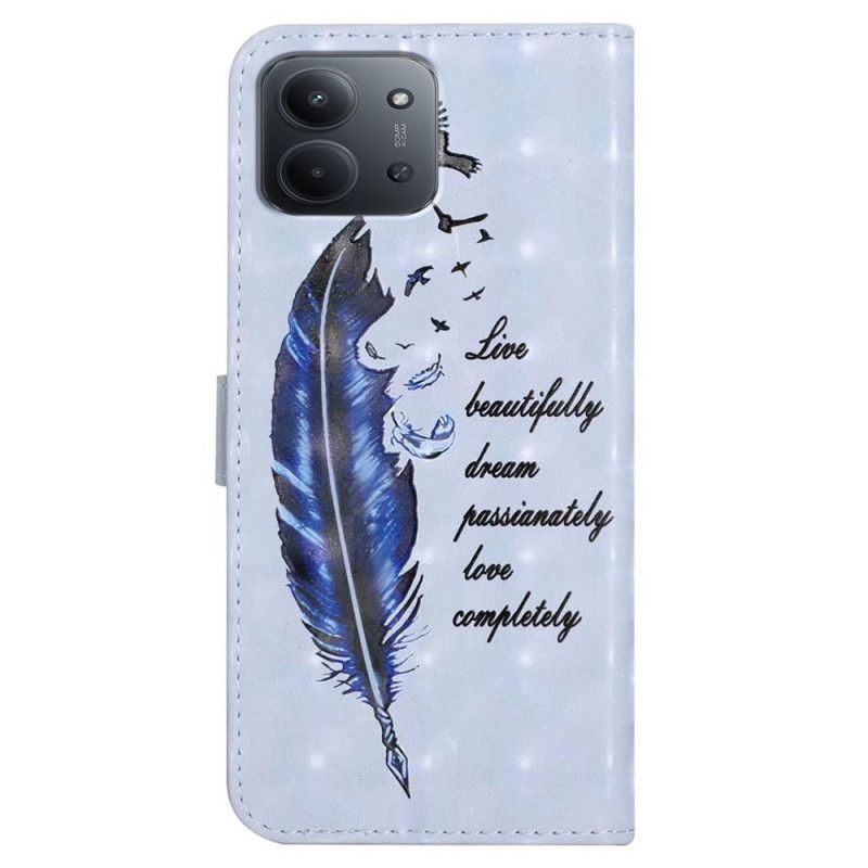 Housse Xiaomi Redmi 15C 5G / 4G / Poco C85 4G Plume Bleue