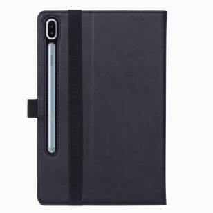 Housse Samsung Galaxy Tab S6 Lite simili cuir avec anse