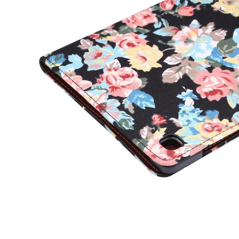 Housse Samsung Galaxy Tab S6 Lite Tissu Fleuries