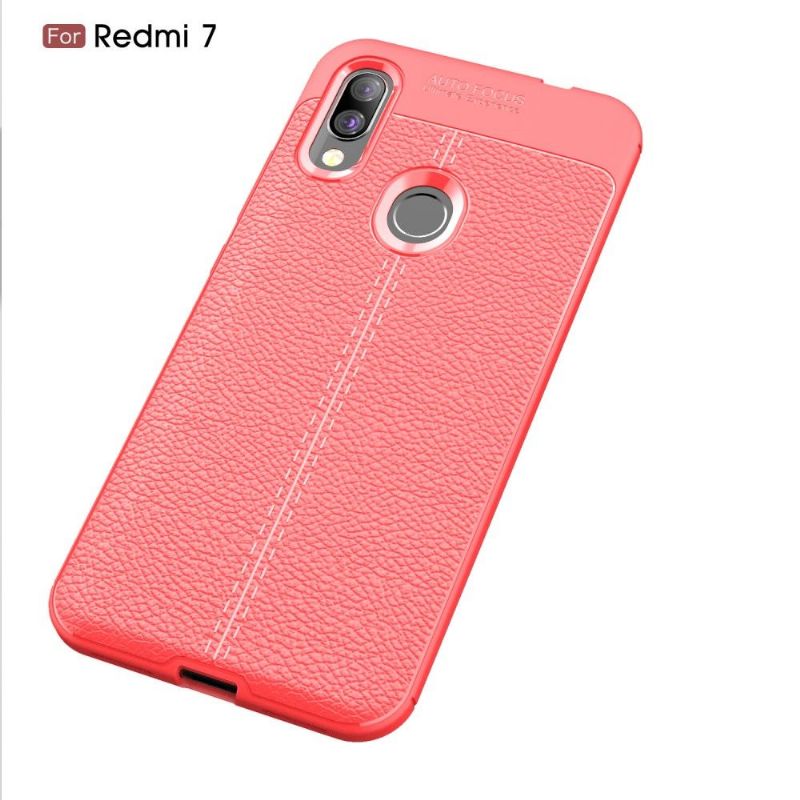 Xiaomi Redmi 7 - Coque gel finition simili cuir