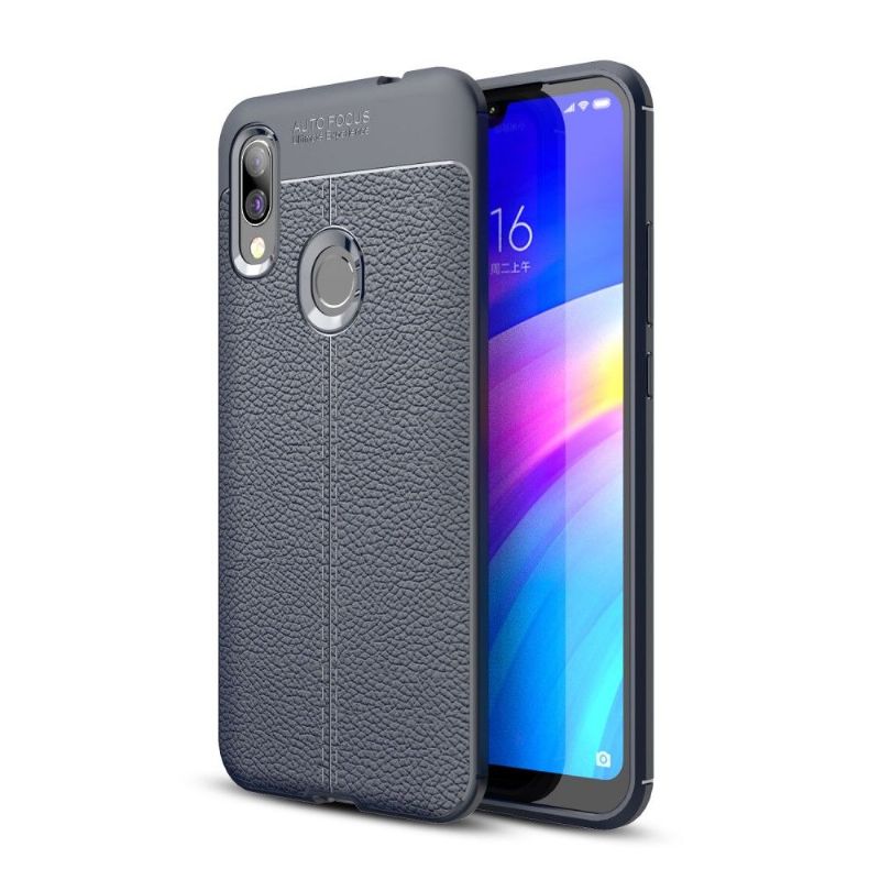 Xiaomi Redmi 7 - Coque gel finition simili cuir