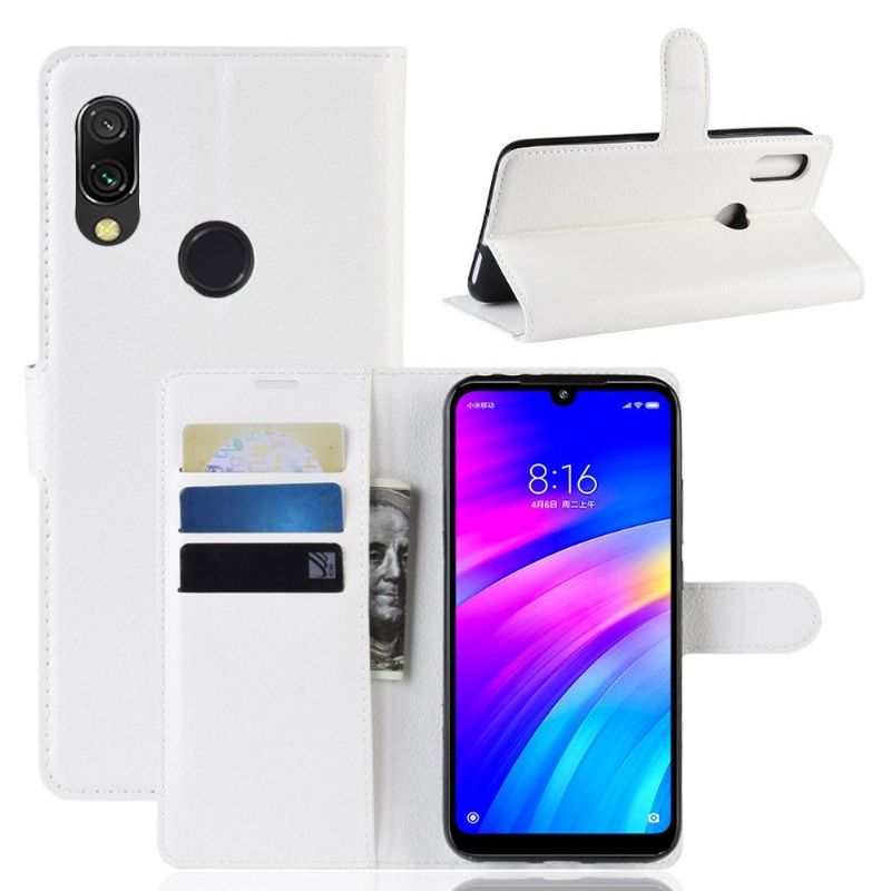 Xiaomi Redmi 7 - Étui style cuir porte cartes