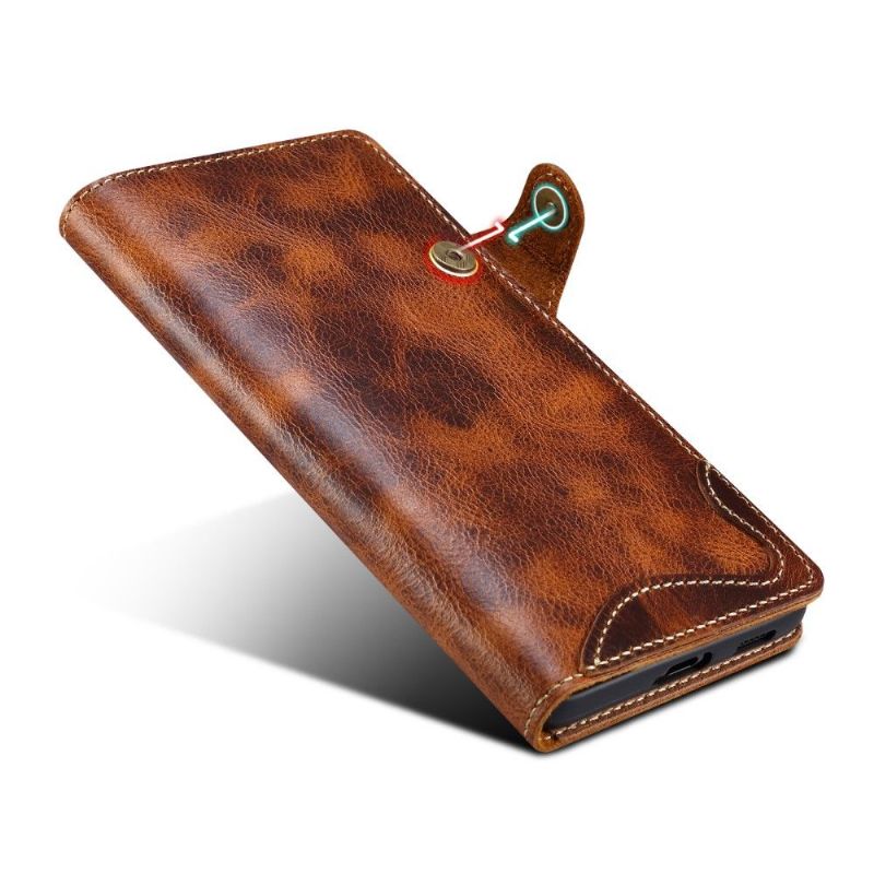 Housse Samsung Galaxy S21 Ultra 5G Cuir Véritable Coutures