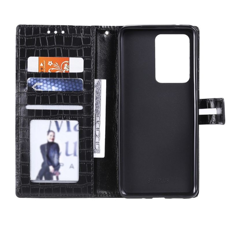 Housse Samsung Galaxy S21 Ultra 5G Style Cuir Effet Croco