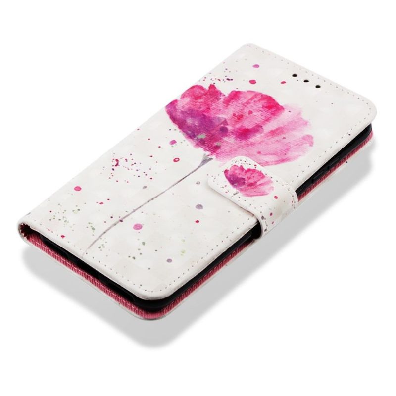 Huawei Y6 2019 - Housse à lanière Pink flower