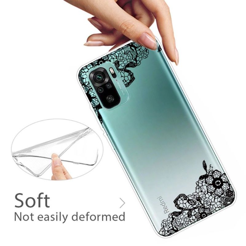 Coque Xiaomi Redmi Note 10 fleur dentelle