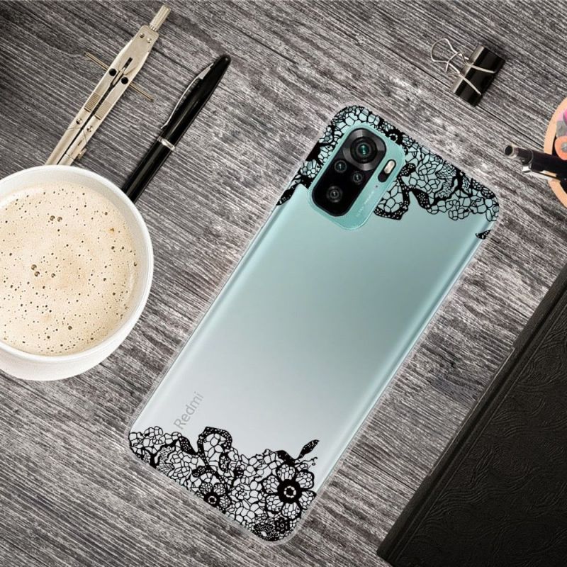 Coque Xiaomi Redmi Note 10 fleur dentelle