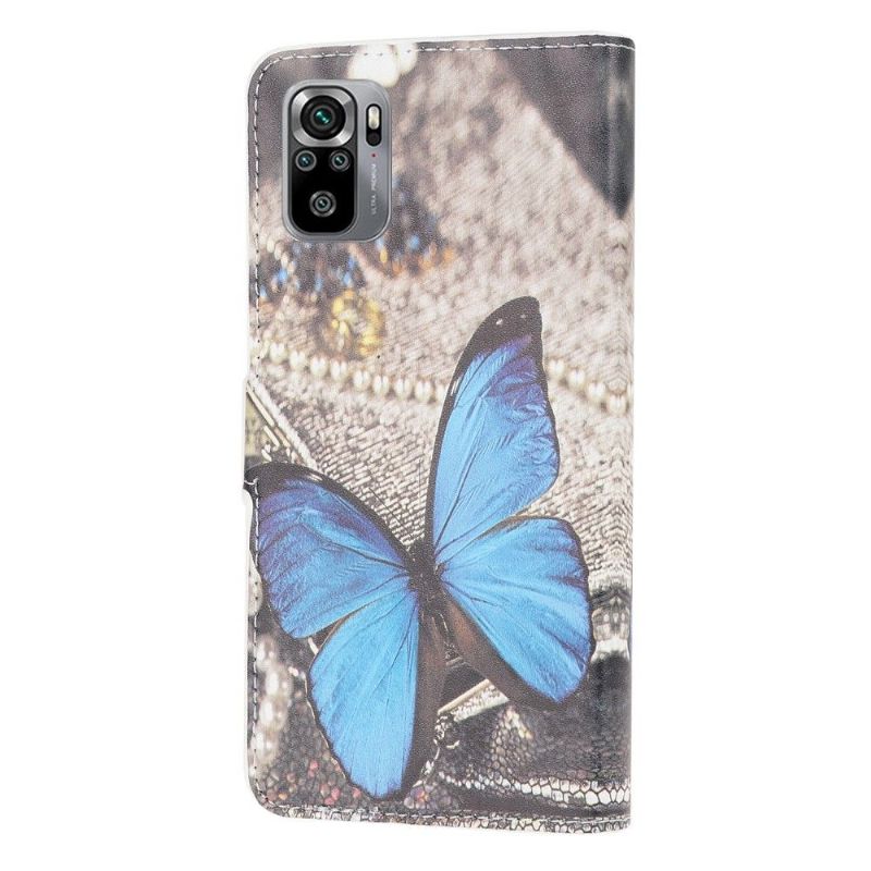 Housse Xiaomi Redmi Note 10 Papillons Bleus