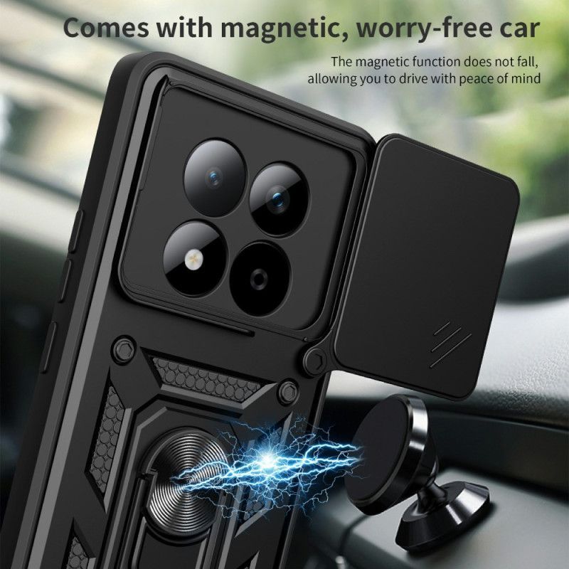 Coque Xiaomi Redmi Note 15 Pro 5G Protection Caméra Coulissante et Support