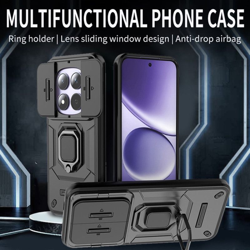 Coque Xiaomi Redmi Note 15 Pro 5G Ring Résistante avec Cache-Objectif