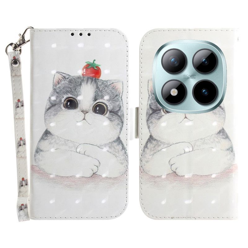 Housse Xiaomi Redmi Note 15 Pro 5G Chat Mignon à Lanière