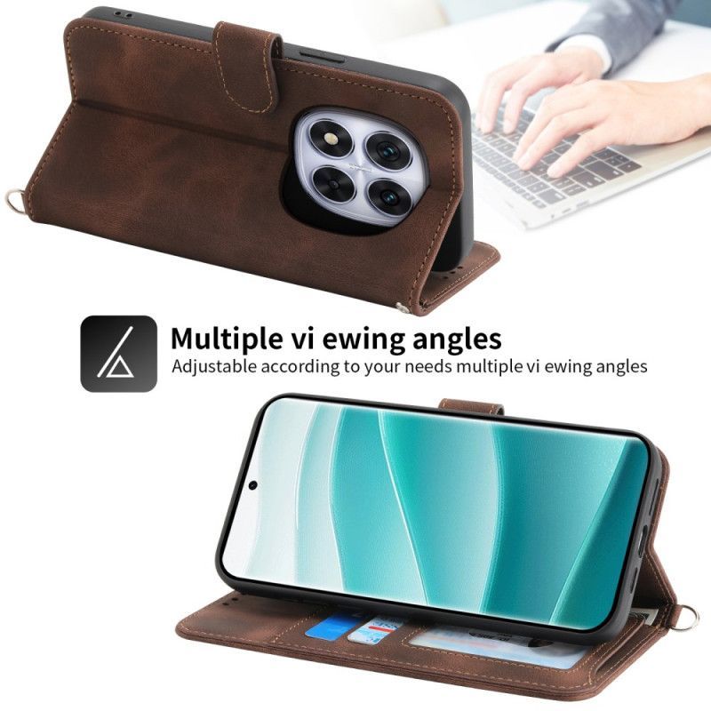 Housse Xiaomi Redmi Note 15 Pro 5G Effet Daim Mandala avec Bandoulière