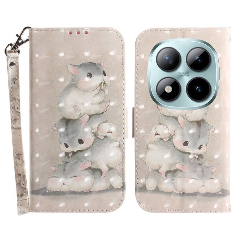 Housse Xiaomi Redmi Note 15 Pro 5G Hamsters à Lanière