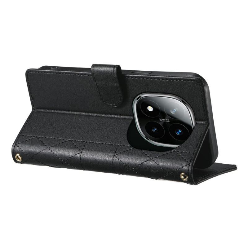 Housse Xiaomi Redmi Note 15 Pro 5G Matelassée avec Sangles