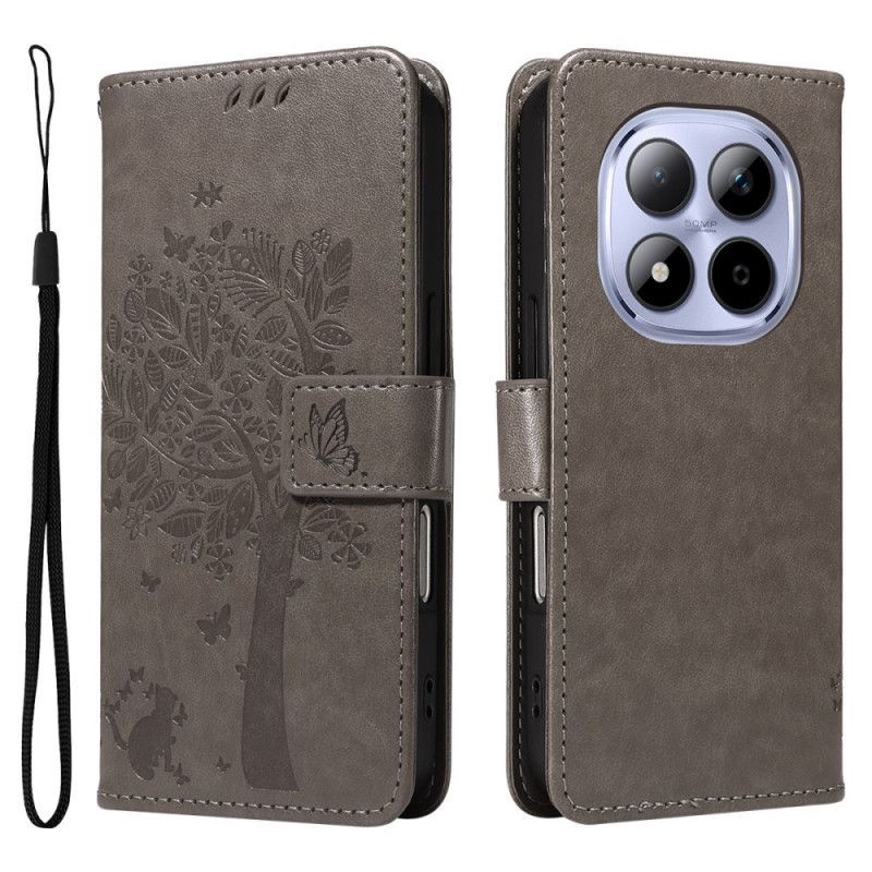 Housse Xiaomi Redmi Note 15 Pro 5G Motif Chat et Arbre