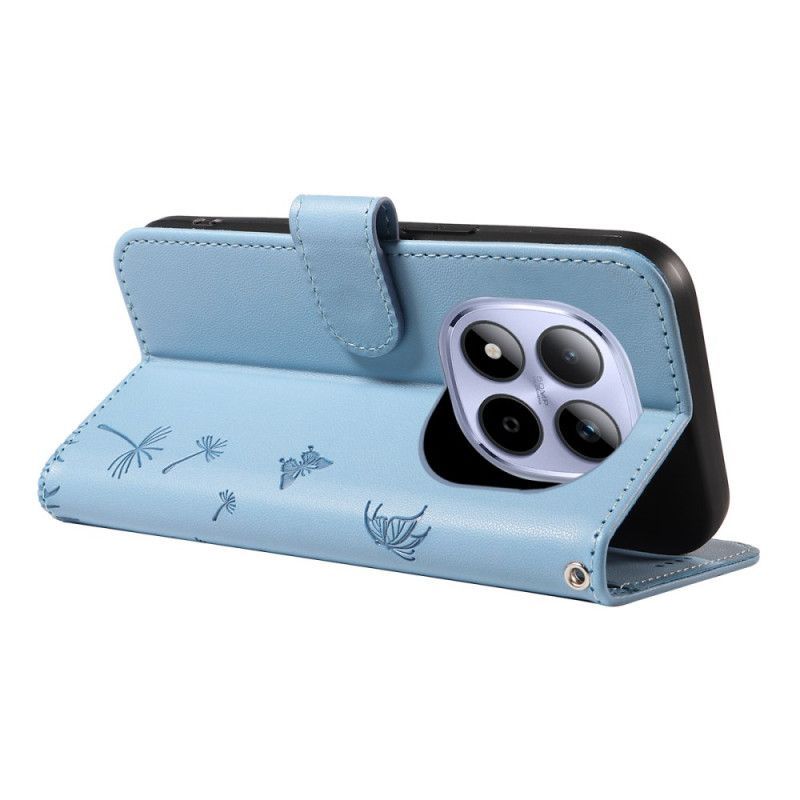 Housse Xiaomi Redmi Note 15 Pro 5G Motif Pissenlits à Lanière