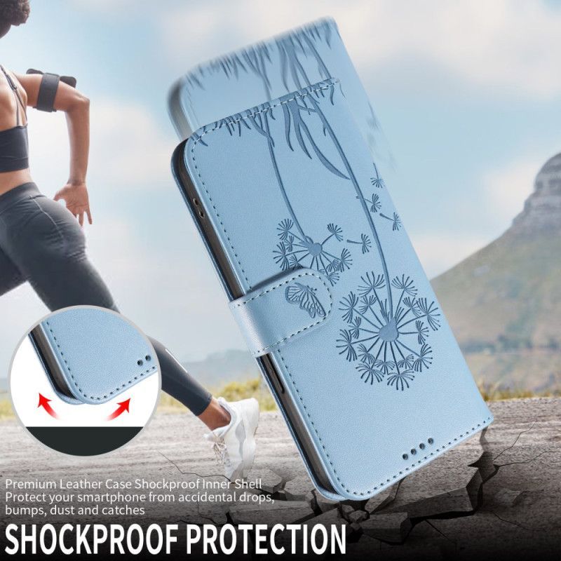 Housse Xiaomi Redmi Note 15 Pro 5G Motif Pissenlits à Lanière