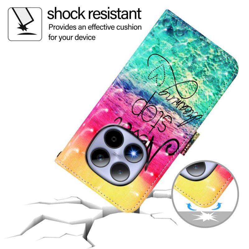 Housse Xiaomi Redmi Note 15 Pro 5G Never Stop dreaming