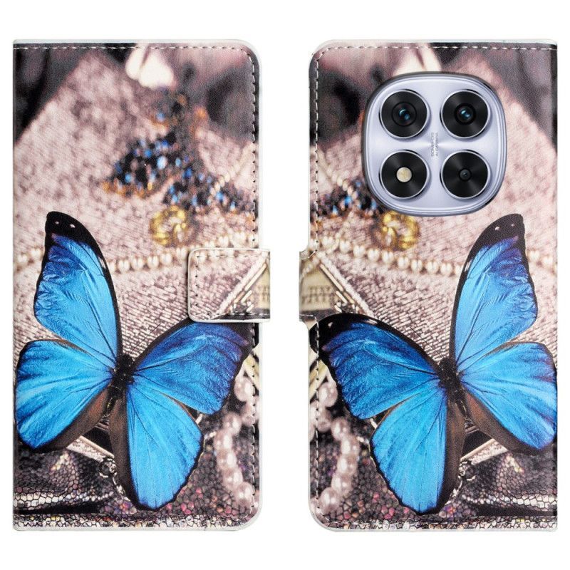 Housse Xiaomi Redmi Note 15 Pro 5G Papillon Bleu