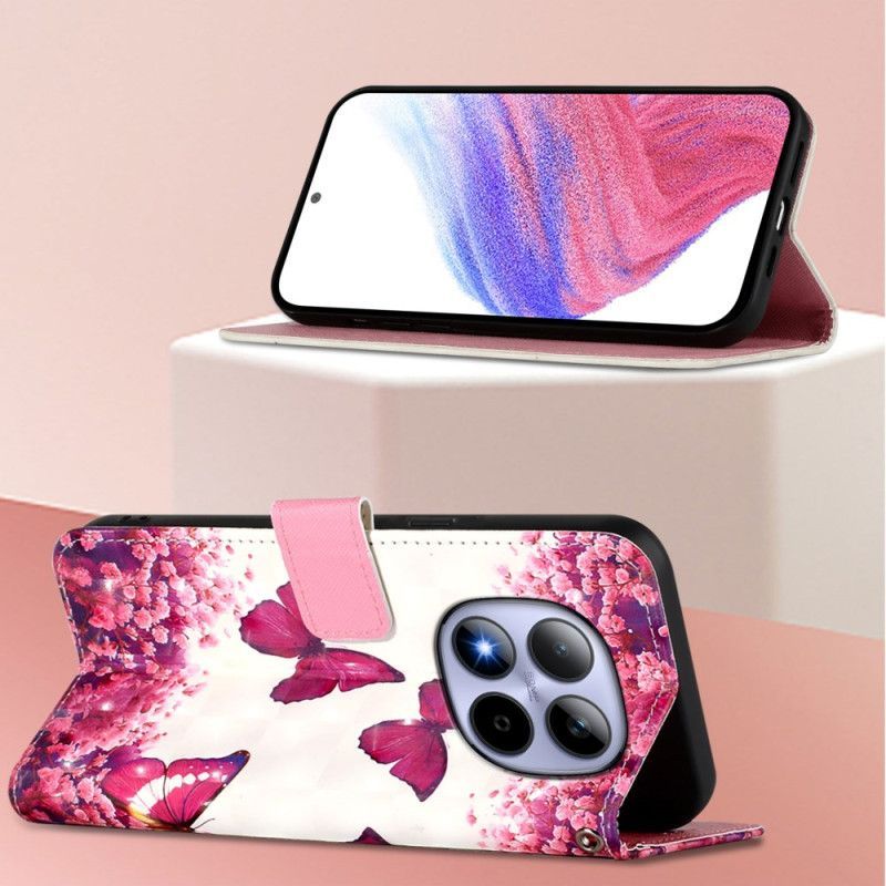 Housse Xiaomi Redmi Note 15 Pro 5G Papillons Roses