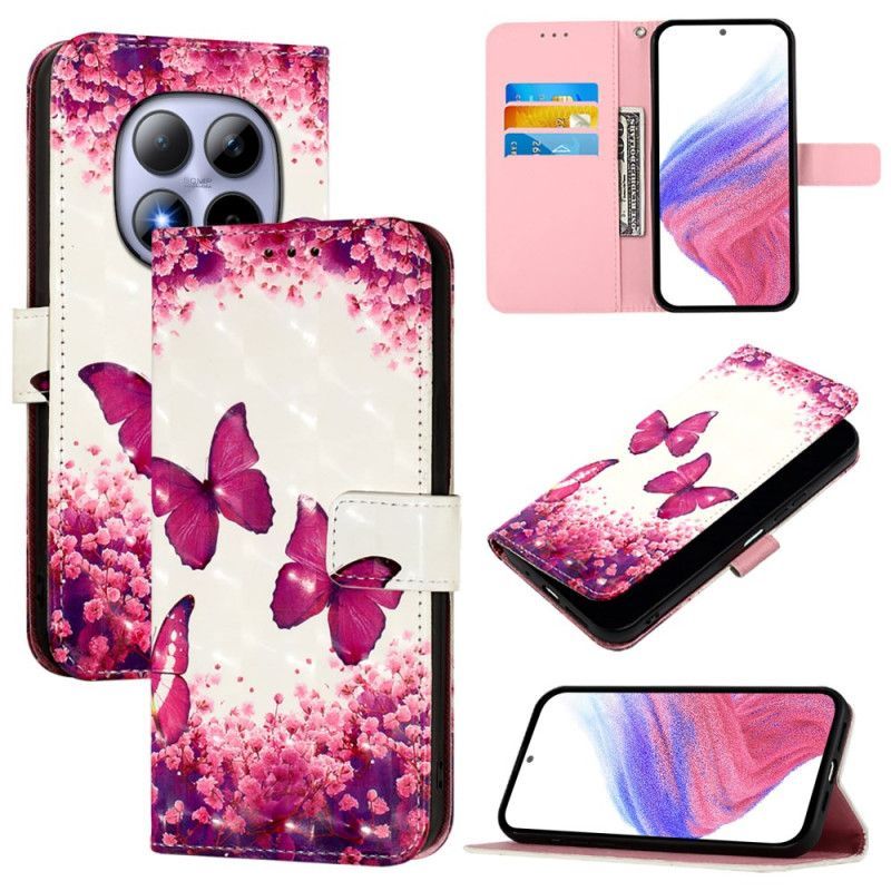 Housse Xiaomi Redmi Note 15 Pro 5G Papillons Roses