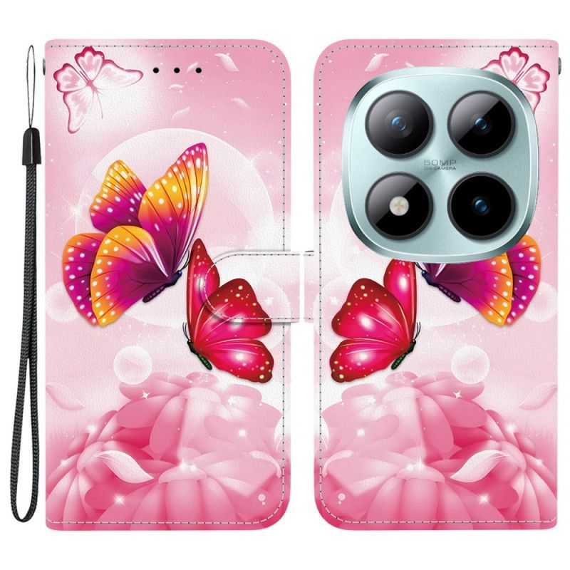 Housse Xiaomi Redmi Note 15 Pro 5G Papillons Roses