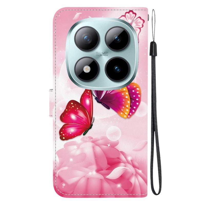 Housse Xiaomi Redmi Note 15 Pro 5G Papillons Roses