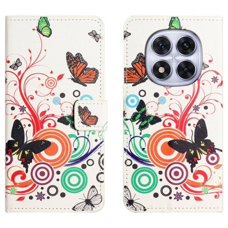 Housse Xiaomi Redmi Note 15 Pro 5G Papillons sur Fond Blanc