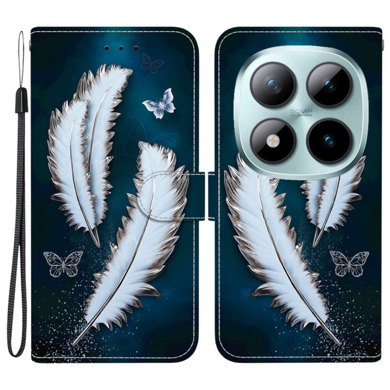 Housse Xiaomi Redmi Note 15 Pro 5G Plumes Blanches