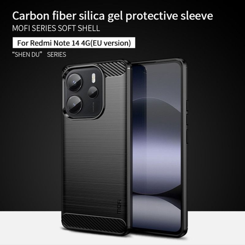 Coque Xiaomi Redmi Note 14 4G Fibre Carbone Brossée