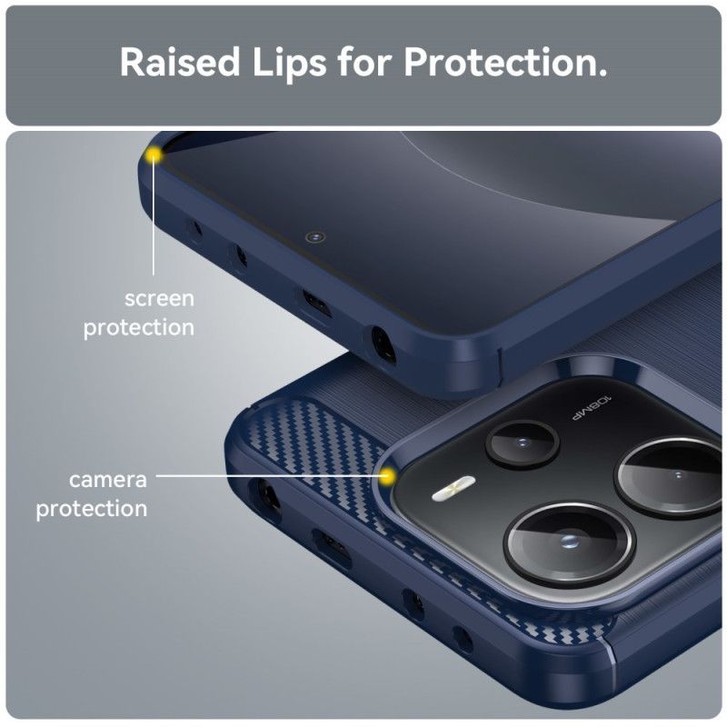 Coque Xiaomi Redmi Note 14 4G Fibre Carbone Brossée
