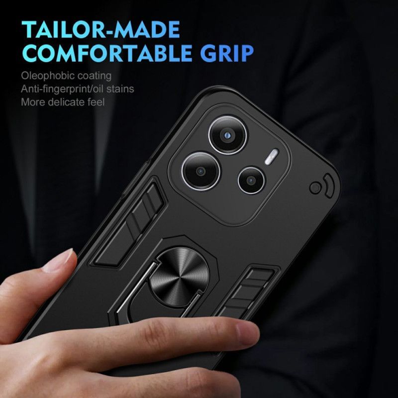 Coque Xiaomi Redmi Note 14 4G Hybride avec Anneau-Support