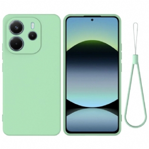 Coque Xiaomi Redmi Note 14 4G Silicone Liquide à Lanière