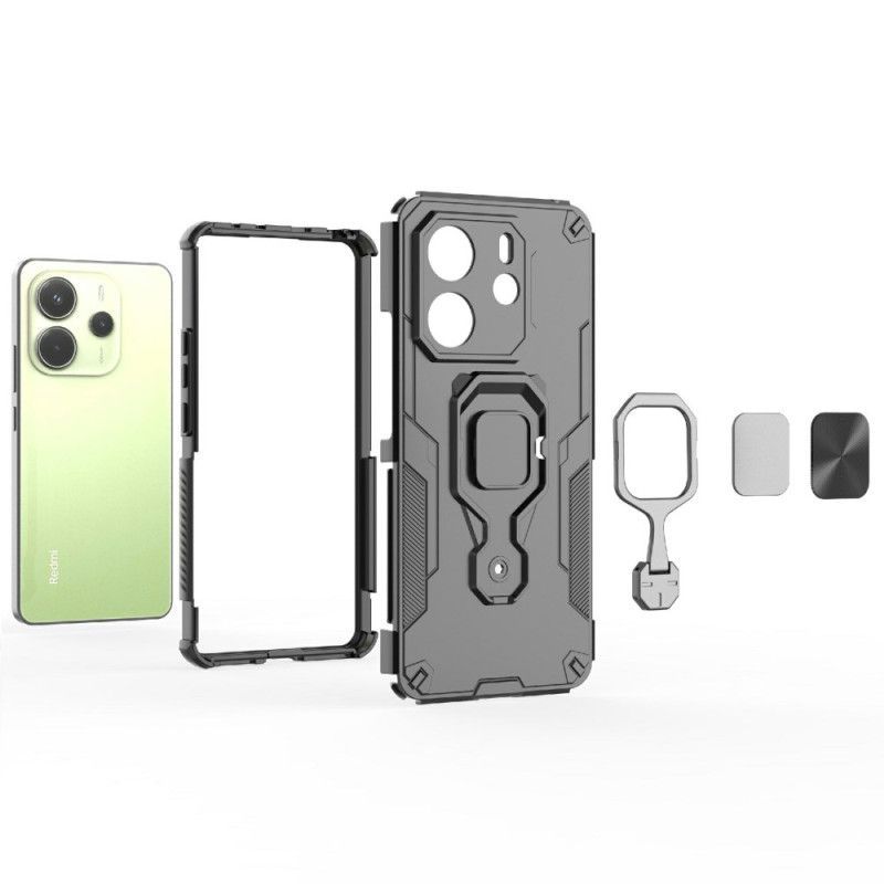 Coque Xiaomi Redmi Note 14 4G Ultra Résistante avec Support Rotatif