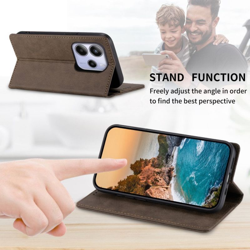 Flip Cover Xiaomi Redmi Note 14 4G Blocage RFID Vintage