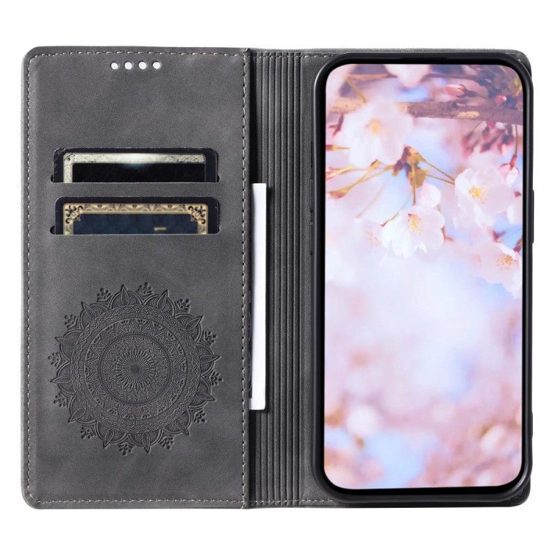 Flip Cover Xiaomi Redmi Note 14 4G Effet Daim Mandala