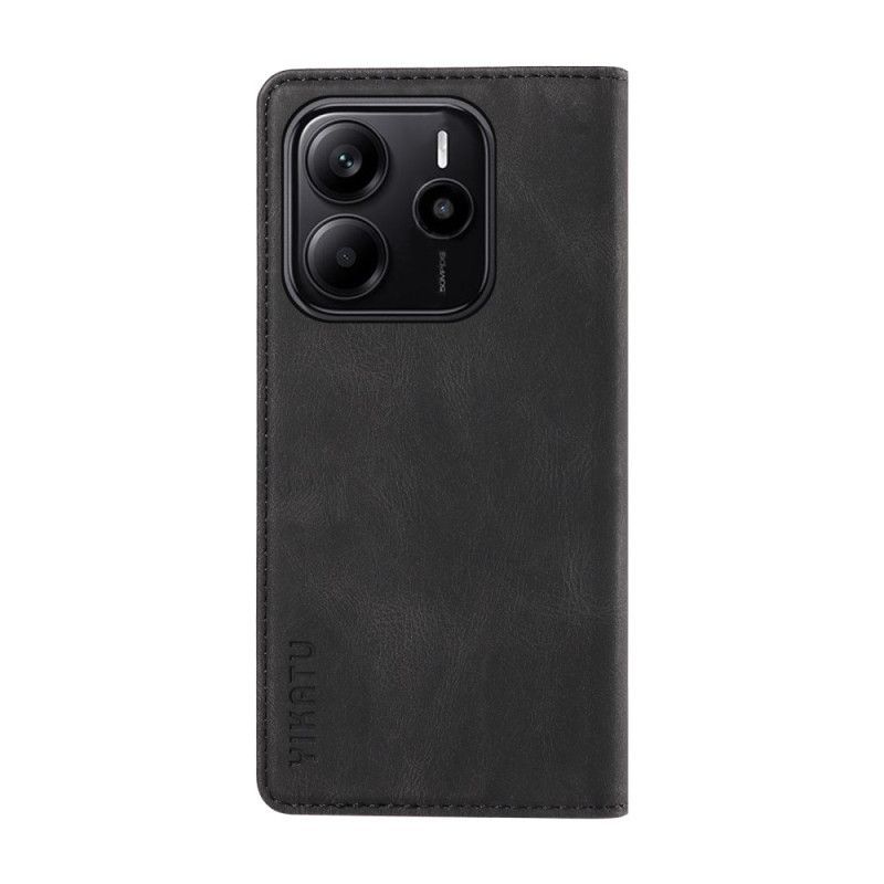 Flip Cover Xiaomi Redmi Note 14 4G Effet Daim Tanné YKATU
