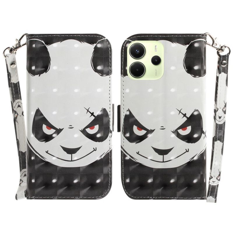 Housse Xiaomi Redmi Note 14 4G Angry Panda à Lanière
