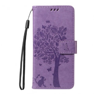 Housse Xiaomi Redmi Note 14 4G Arbre et Chat