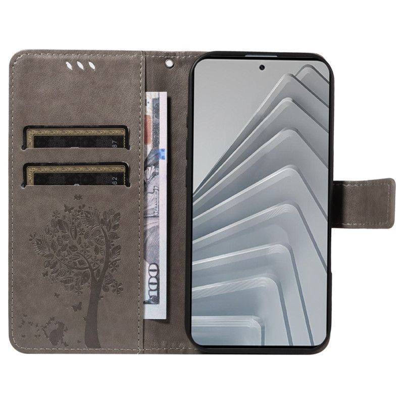 Housse Xiaomi Redmi Note 14 4G Arbre et Chat