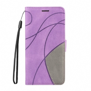 Housse Xiaomi Redmi Note 14 4G Bicolore Lignes Ondulées