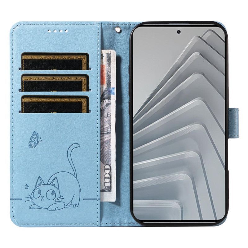 Housse Xiaomi Redmi Note 14 4G Chat Fun à Lanière