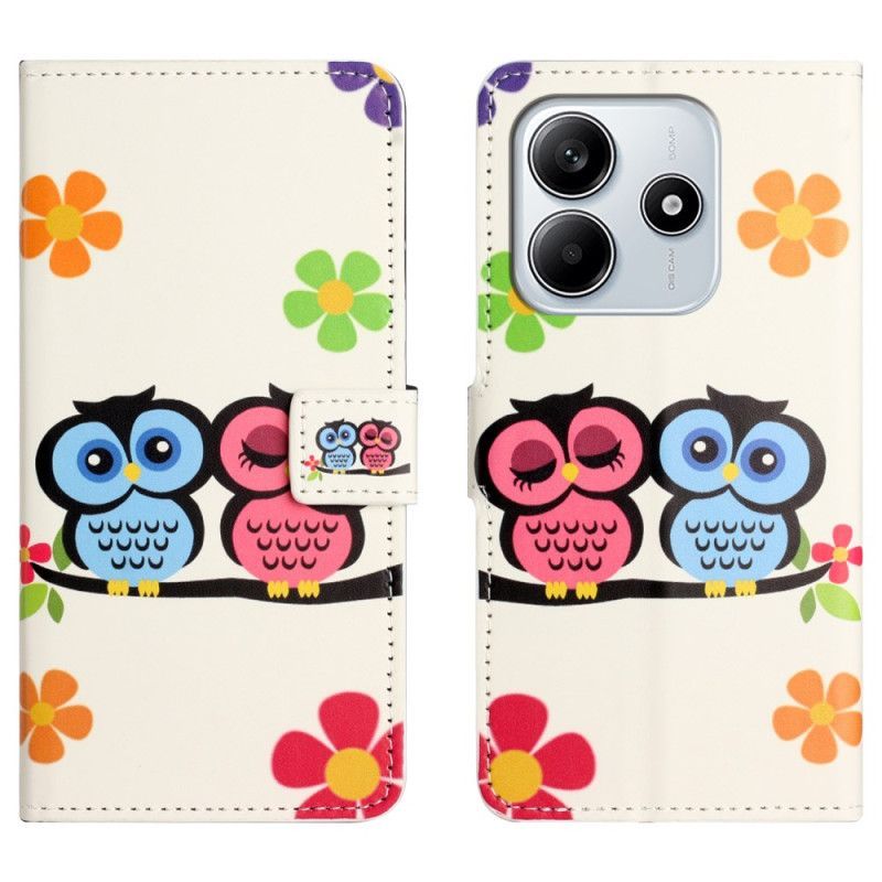 Housse Xiaomi Redmi Note 14 4G Couple de Hiboux